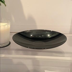 Orrefors black serving bowl
